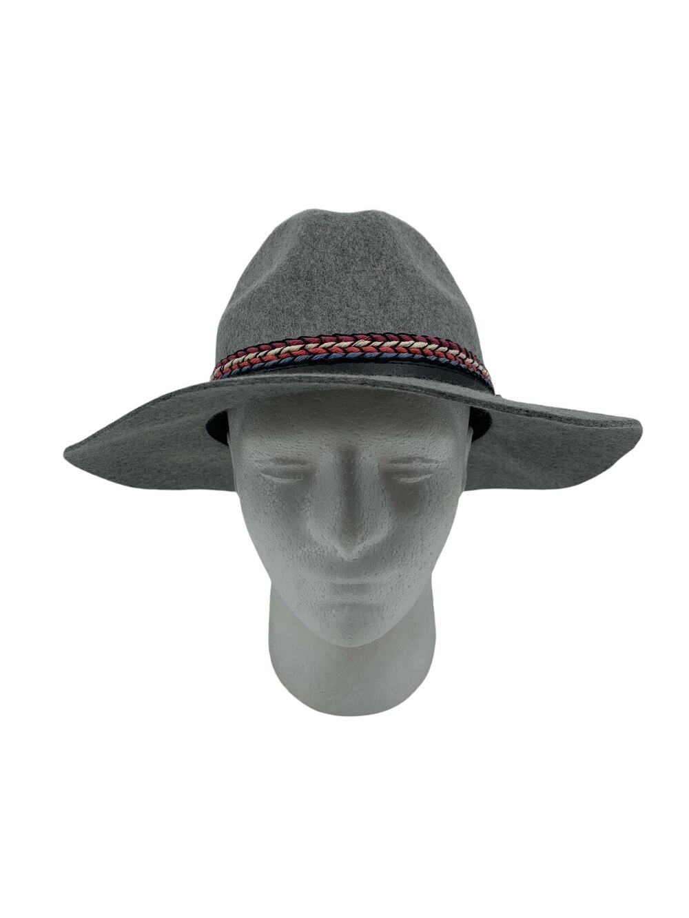 Quagga Hat Adult Adjustable Gray Wool‎ Green Label Round Sun Western Wide Brim
